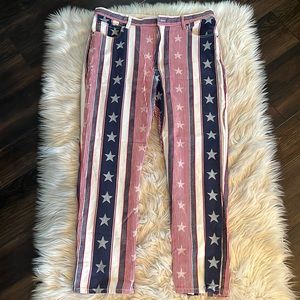 Men’s Loudmouth Golf Pants USA design Size 40 w 32 l - RED, WHITE, BLUE